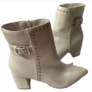 White Ankle Boots Size 8.5 by Olivia & Kate